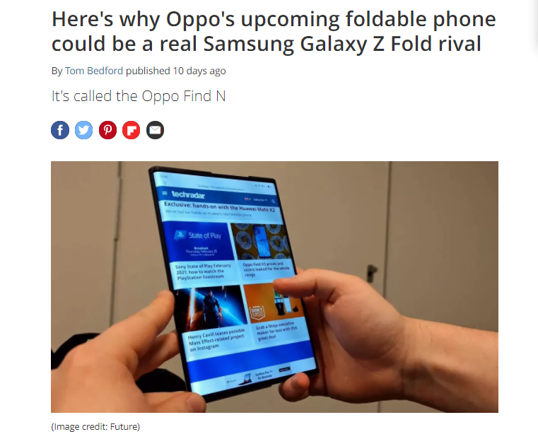 OPPO Find N未发先火，网友点评出奇一致，外媒也沸腾了
